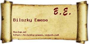 Bilszky Emese névjegykártya